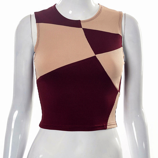 Chaleco Sin Mangas con Costuras de Contraste - Diseño Minimalista para Mujer - Image 3