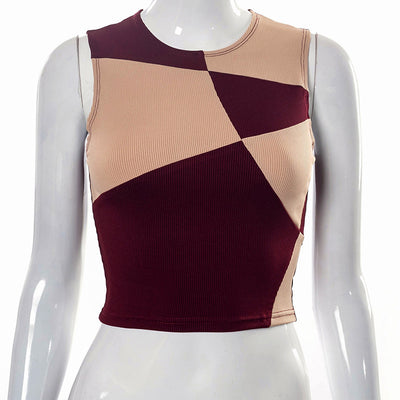 Chaleco Sin Mangas con Costuras de Contraste - Diseño Minimalista para Mujer - Image 3