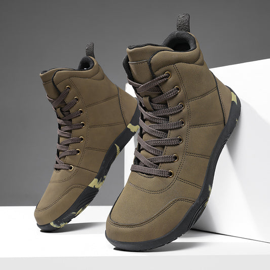 Botas de Senderismo de Cuero Premium con Puntera Ancha para Hombre