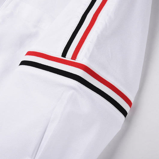 Camisa Oxford Blanca de Manga Larga con Detalles de Cinta en Hombros - Image 3