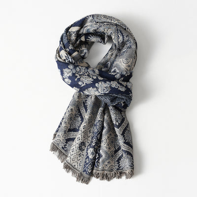 Bufanda Étnica de Algodón Jacquard para Hombre con Borlas - Cálida y Suave - Image 19