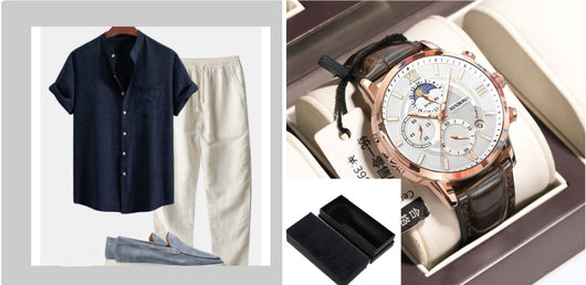 Camisa Slim Fit de Cuello Alto con Impresión Digital 3D para Hombre - Image 12