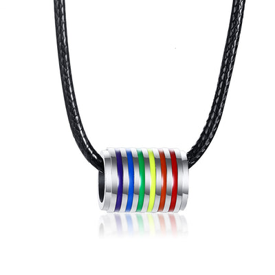 Collar Colgante Arcoíris en Acero Titanio - Image 2