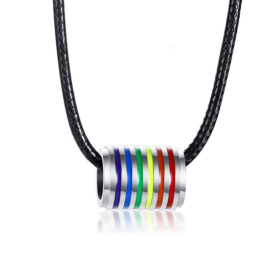 Collar Colgante Arcoíris en Acero Titanio - Image 2