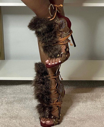 Sandalias Stiletto Retro con Hebilla Metálica y Detalles de Piel - Image 13