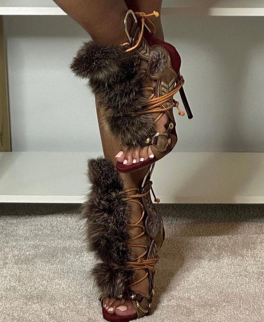 Sandalias Stiletto Retro con Hebilla Metálica y Detalles de Piel - Image 13
