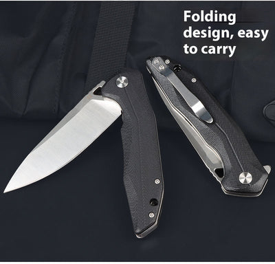 Cuchillo Plegable Táctico D2 Portátil para Autodefensa - Image 6