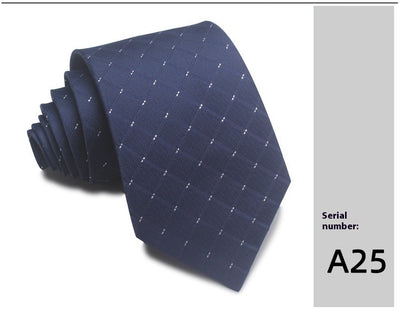 Corbata Jacquard Rayada 8CM para Hombre - Rojo, Negro y Azul - Image 30