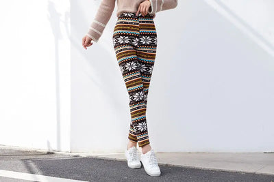 Leggings Térmicos Copo de Nieve con Lana de Cordero - Cintura Alta Elástica - Image 9
