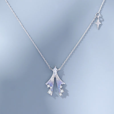Collar de Plata Esterlina Pluma de Hada - Lujo Ligero para Mujer - Image 4
