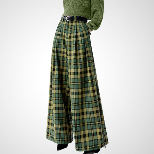 Pantalones Anchos de Cintura Alta Reductores Estilo Retro para Mujer - Image 10
