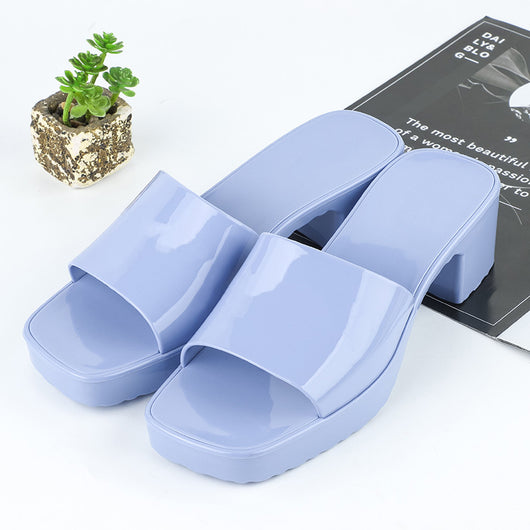 Sandalias Plataforma de Verano para Mujer con Tacón Grueso y Punta Cuadrada - Image 7