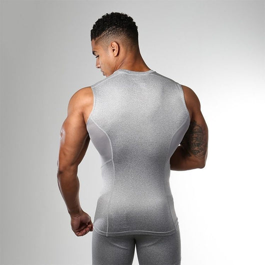 Camiseta de Entrenamiento sin Mangas Elástica de Hombros Anchos de Secado Rápido para Hombre - Image 13