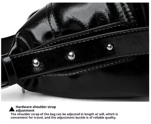 Bolso Crossbody de Cuero Wax Oil Suave - Estilo Pillow Bag - Image 11