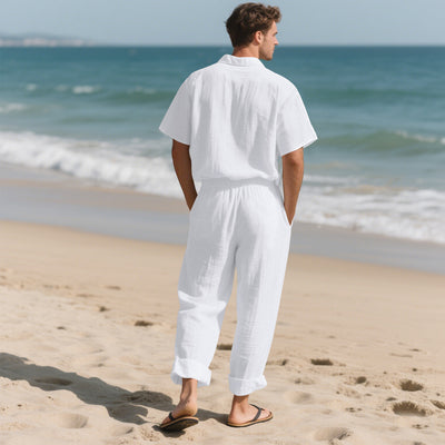 Conjunto de Playa: Polo Casual con Botones y Shorts Cómodos - Image 29