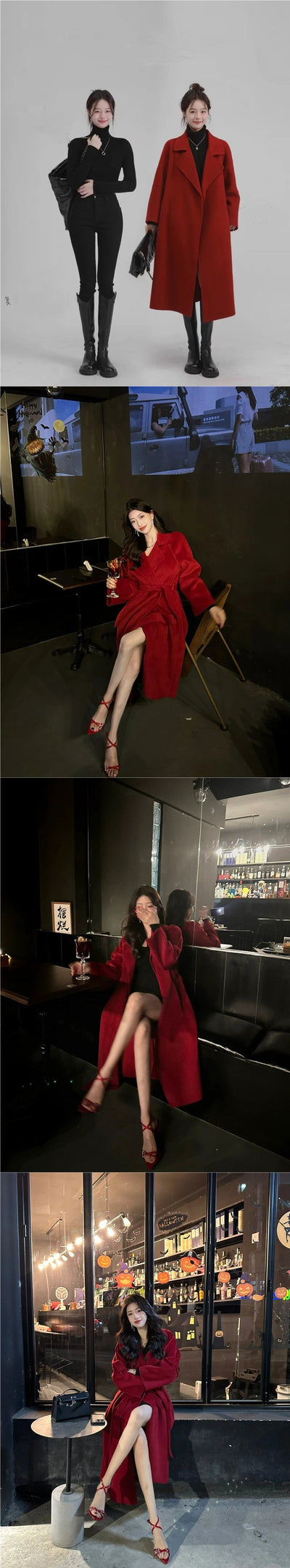 Abrigo de Lana Premium con Forro Desmontable para Mujer - Estilo Largo - Image 11