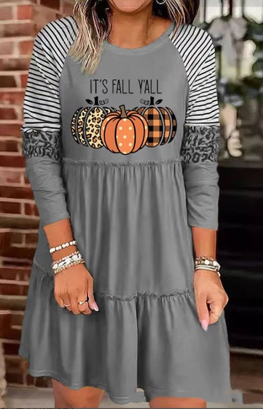 Vestido Princesa Calabaza a Rayas Multicolor para Niñas