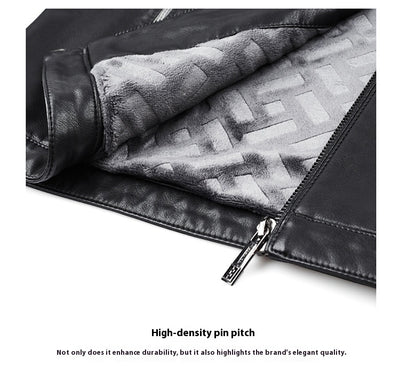 Chaqueta de Cuero Casual Acolchada para Hombre con Forro Polar - Image 14