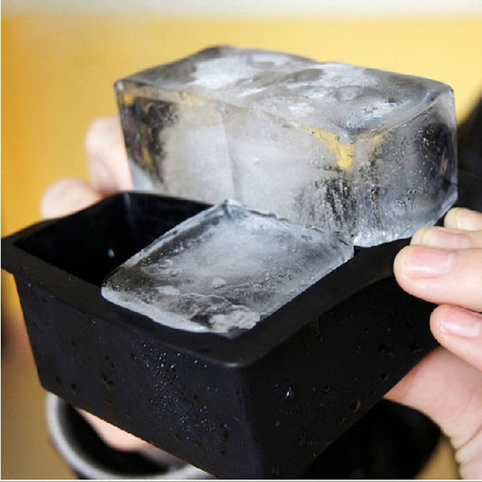 Molde de Silicona para Cubos de Hielo Grandes, Pudín y Jabón de 4 Cavidades