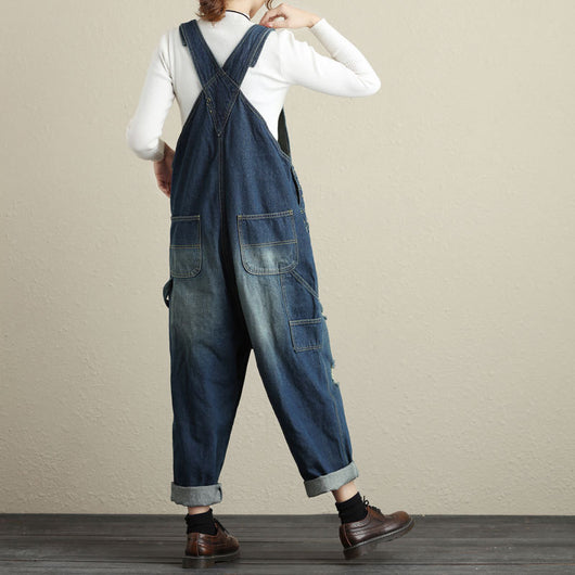 Mono Vintage con Tirantes de Denim Rasgado - Talla Grande - Image 11