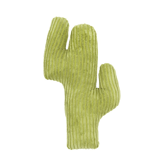 Green corduroy cactus cat toy, durable and fun for feline interaction and mood improvement. - Image 8