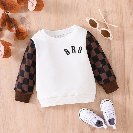 Sudadera a Cuadros de Manga Larga para Bebés y Niños Pequeños - Image 10