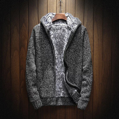 Cardigan Acolchado de Terciopelo con Capucha para Hombre - Image 3
