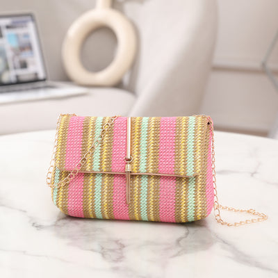 Bolso Bandolera Tejido de Paja Estilo Coreano - Image 18