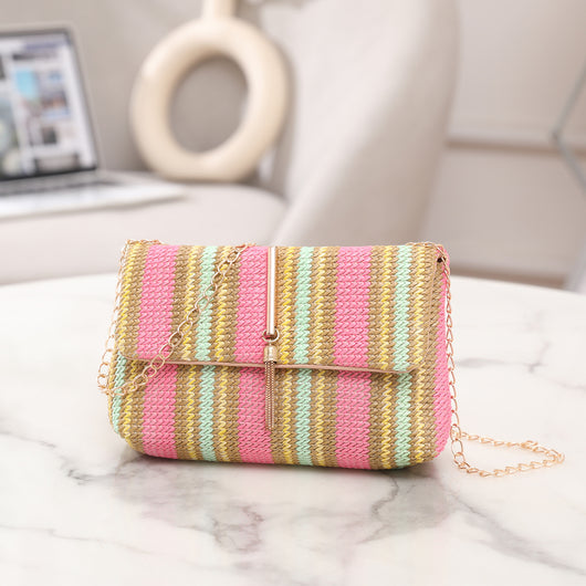 Bolso Bandolera Tejido de Paja Estilo Coreano - Image 18