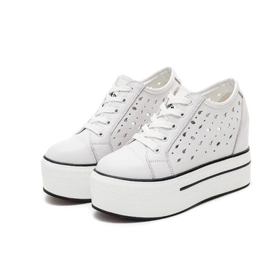 Zapatos Casuales con Plataforma de 9cm y Suela Gruesa Hueca - Image 4