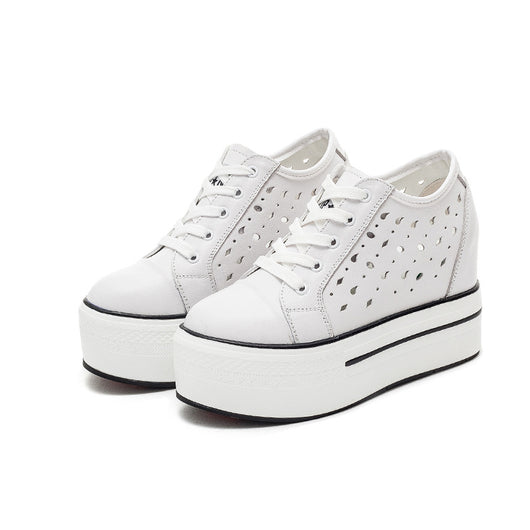 Zapatos Casuales con Plataforma de 9cm y Suela Gruesa Hueca - Image 4