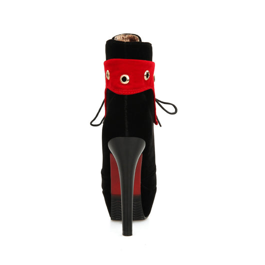 Botas Stiletto Plataforma Impermeables con Punta Redonda para Mujer - Image 5