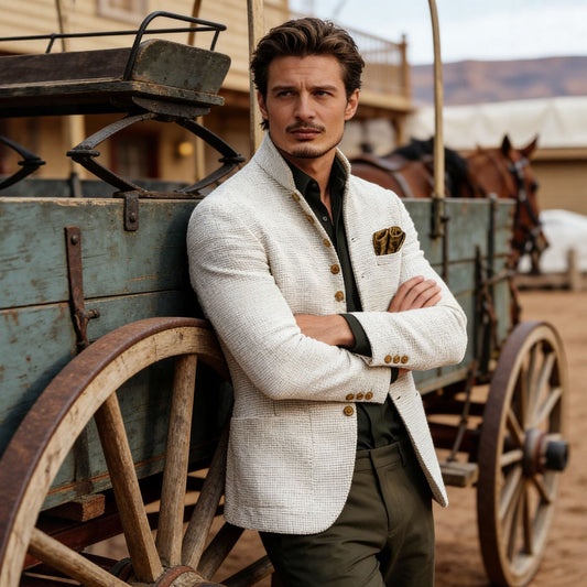 Chaqueta Retro Tweed para Hombre - Estilo Casual Sofisticado - Image 2