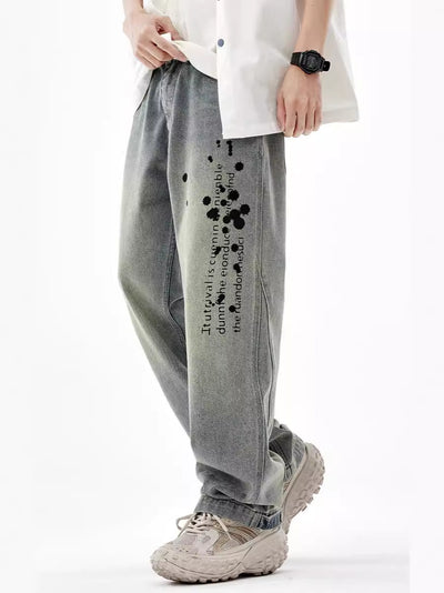 Pantalones Rectos Anchos Lavados Vintage para Hombre - Image 11