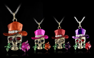 Collar de Calavera Vintage Engastado en Diamantes - Image 3