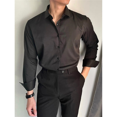 Camisa Casual Slim Fit para Hombre - Primavera y Verano Estilo Coreano - Image 9