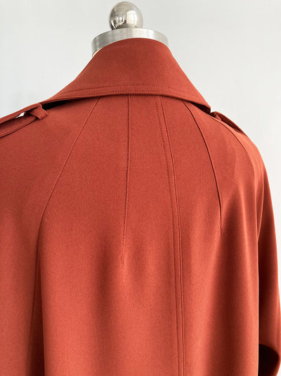 Chaqueta Cortaviento Larga Estilo Británico Suelta Hasta la Rodilla para Mujer - Image 17