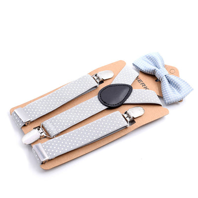 Conjunto de Tirantes y Moños Elásticos para Niños - Lunares y Diseños Clásicos - Image 4