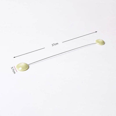 Purple magnetic curtain tieback with a round buckle and a thin silver wire loop on a white background. - Image 4