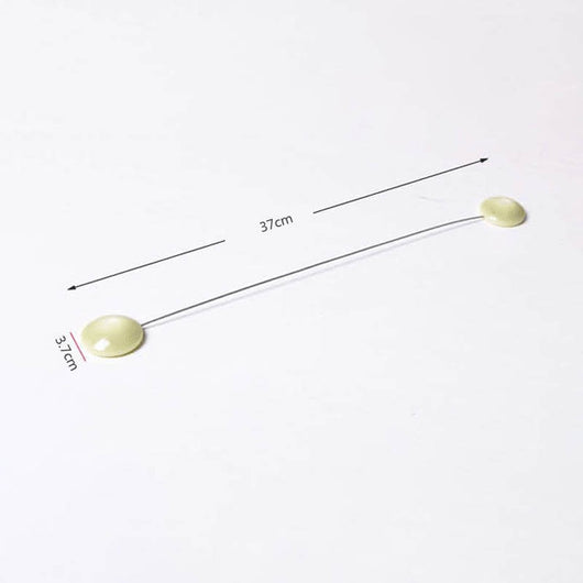 Purple magnetic curtain tieback with a round buckle and a thin silver wire loop on a white background. - Image 4