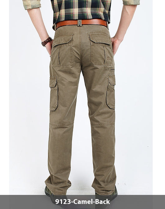 Pantalones Cargo Gruesos Casuales para Hombre - Corte Recto Algodón Puro - Image 21