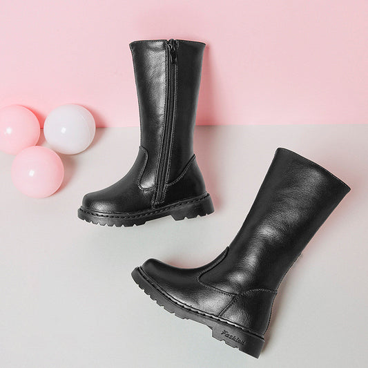 Botas Infantiles de Moda para Otoño e Invierno - Estilo Elegante en Colores Sólidos - Image 2