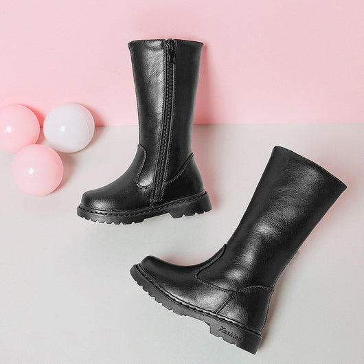 Botas Infantiles de Moda para Otoño e Invierno - Estilo Elegante en Colores Sólidos - Image 2
