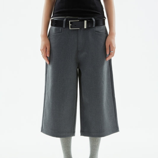 Pantalones Cropped Lisos Versátiles - Tendencia Casual Todo Uso - Image 2