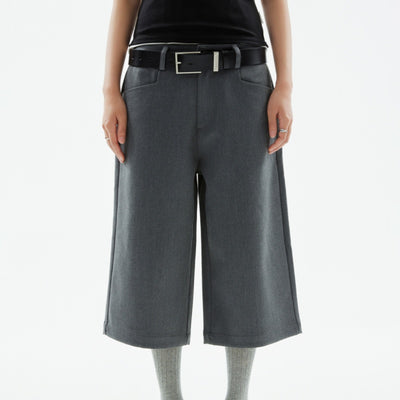 Pantalones Cropped Lisos Versátiles - Tendencia Casual Todo Uso - Image 2
