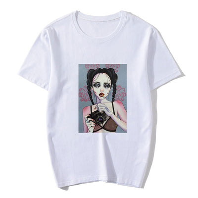 Playera Suelta con Estampado Diablo para Mujer - Image 13