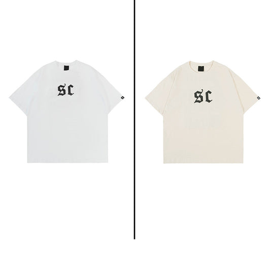 Camiseta Estampada con Letras Estilo Urbano Americano para Hombre - Image 8