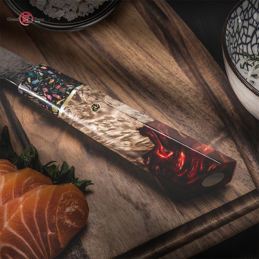 Cuchillo de Chef Damasco Acero Inoxidable Multiusos Profesional - Image 2
