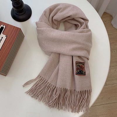 Bufanda Cálida de Color Liso para Mujer - Image 18