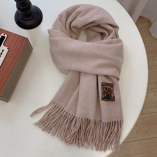Bufanda Cálida de Color Liso para Mujer - Image 18